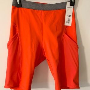 New Lululemon orange biker shorts